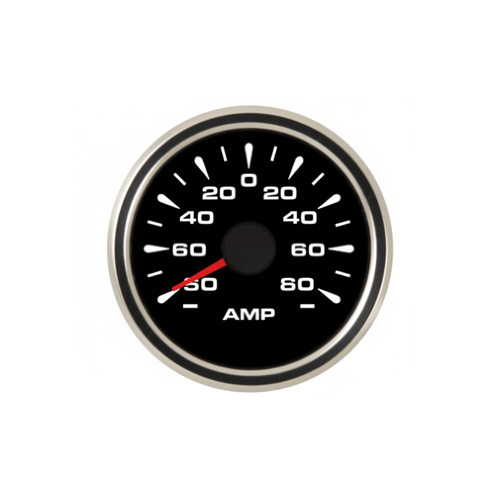 AMPERMETRE GÖSTERGE SİYAH 12/24V