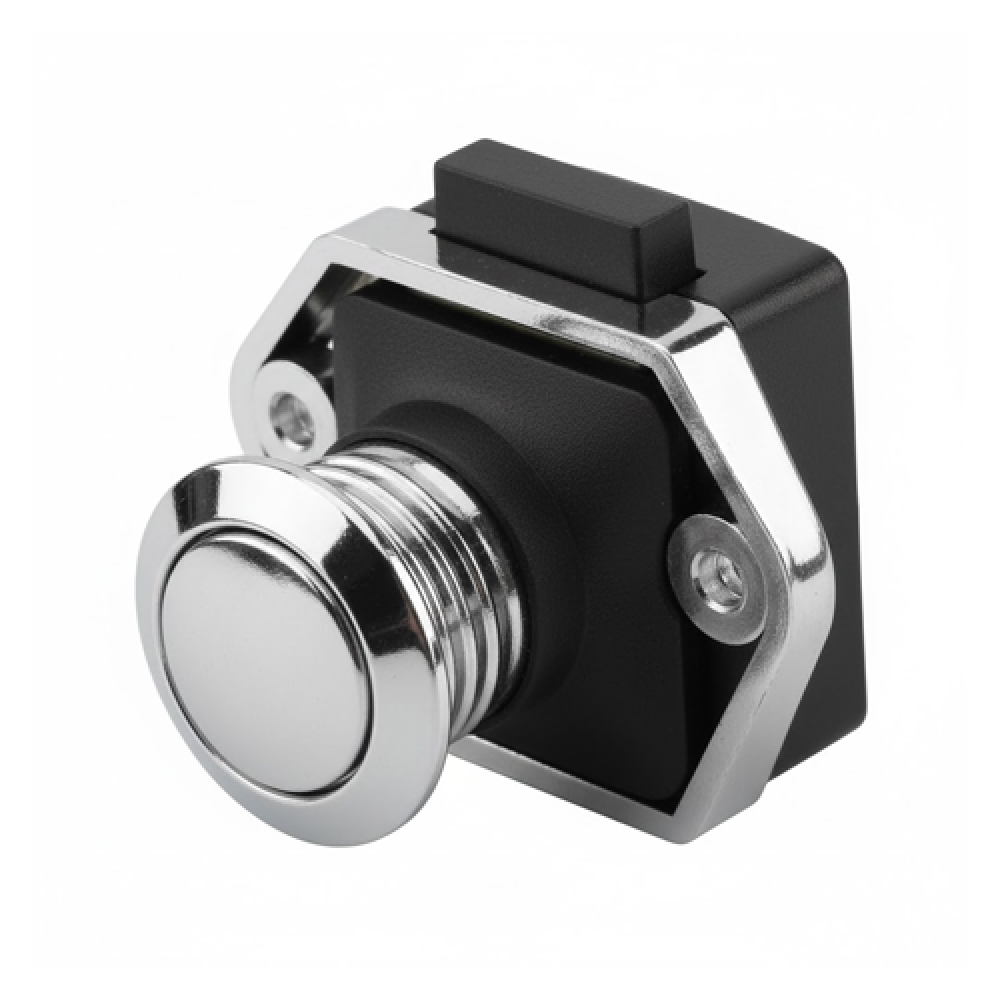 BASMALI DOLAP KİLİDİ KROMAJ 17MM