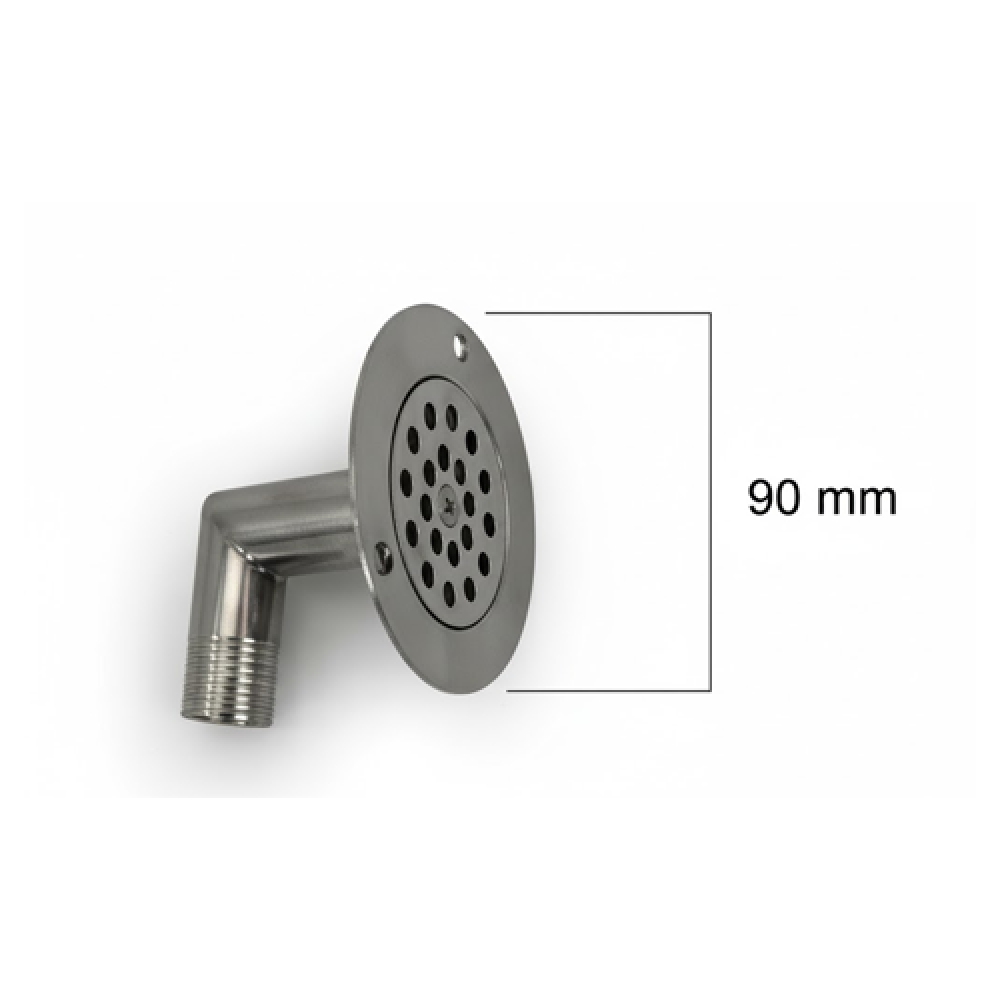 GÜVERTE TABAN SÜZGECİ DİRSEKLİ 25 MM