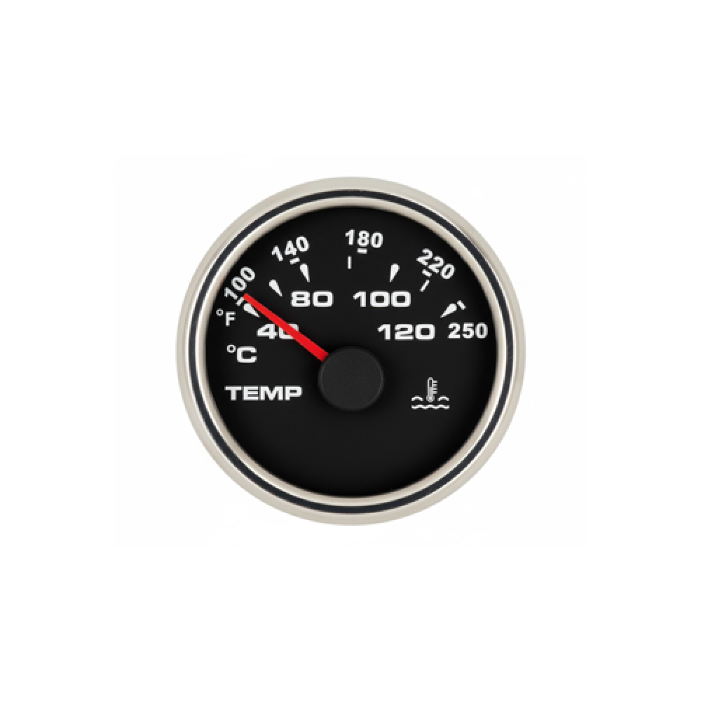 HARARET GÖSTERGESİ SİYAH 12/24 V