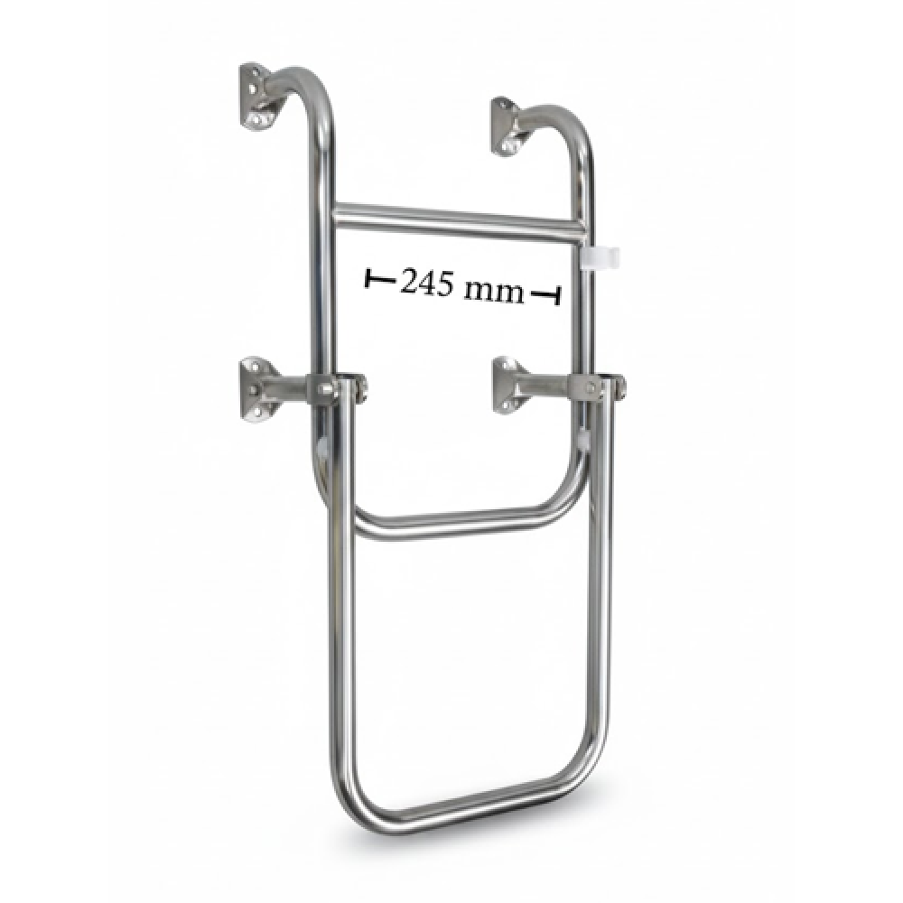 MERDİVEN 2+1 BASAMAKLI KROM